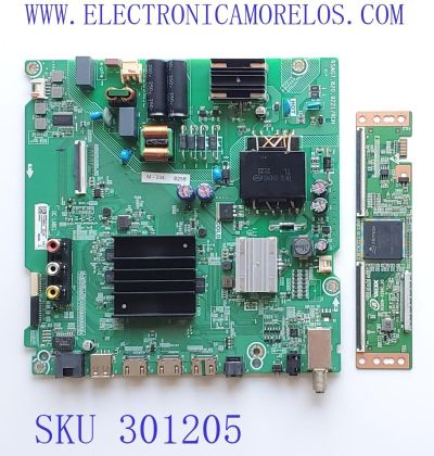 KIT DE TARJETAS PARA TV HISENSE / MAIN FUENTE 280868A / RSAG7.820.9221/ROH / 280867 / T-CON 8T03D25442CHT / DCBDM-X296C_03 / 22122800800022 / PANEL HD580X1U91-L1/S0/GM/CKD3A/ROH/1 / MODELO 58R6E3